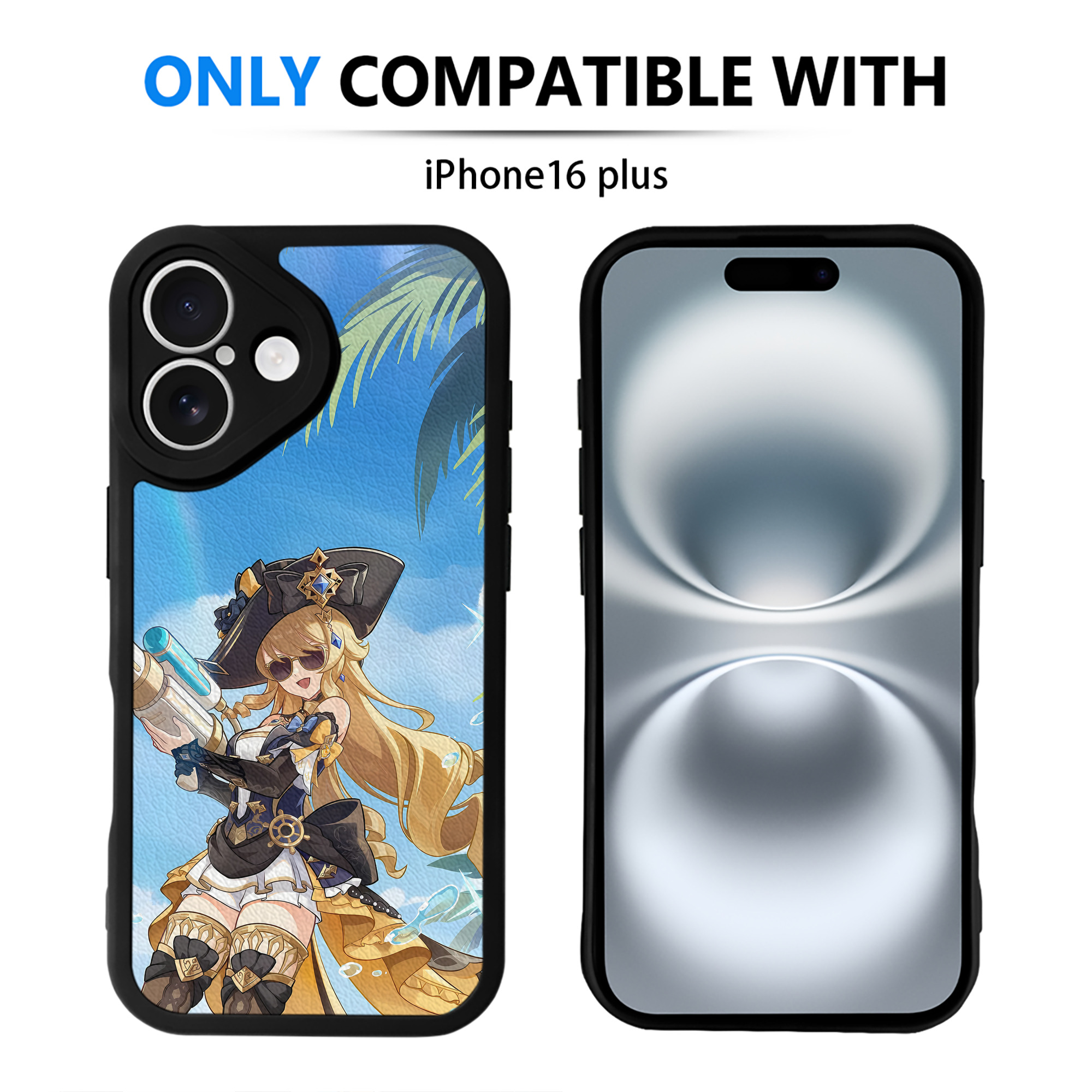 げんし神 genshin 【iPhone 16シリーズ対応】シリコンスマホケース（レザー調） 材質：シリコン